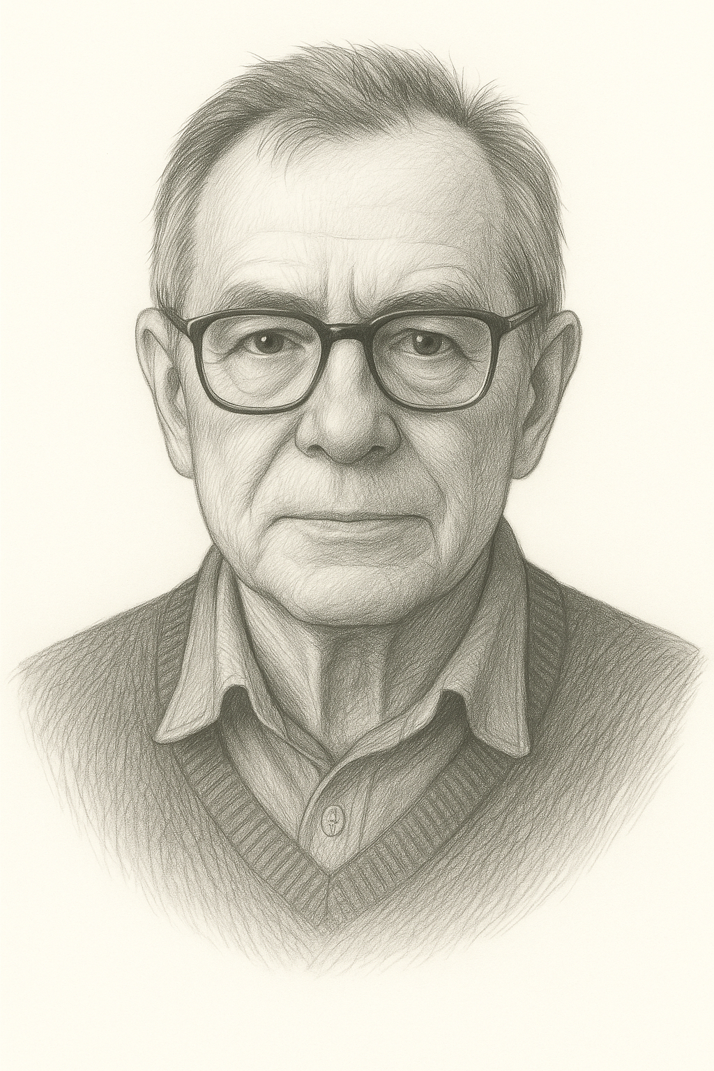 Portrait in the style of Frank Stack