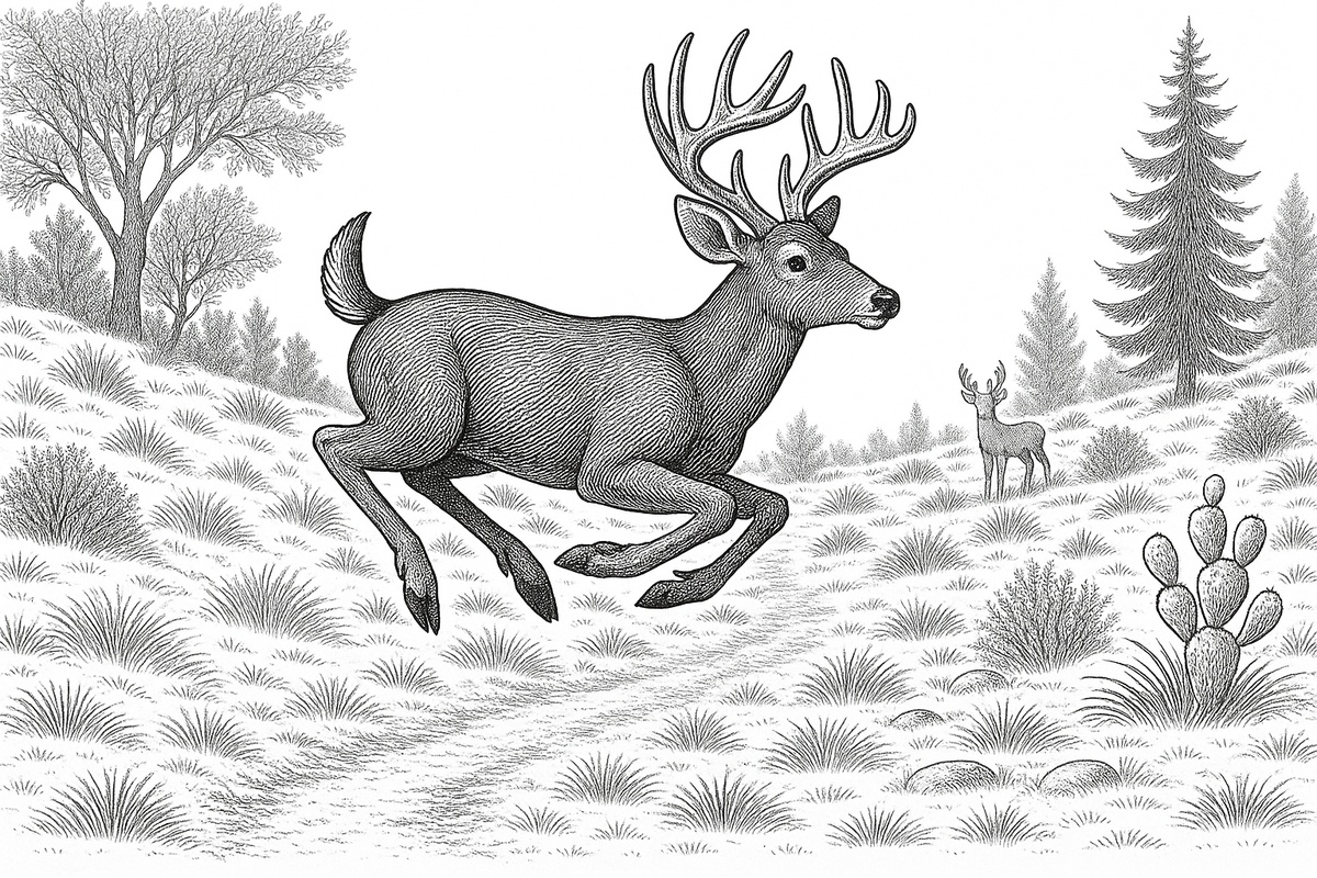 Two deer standing together