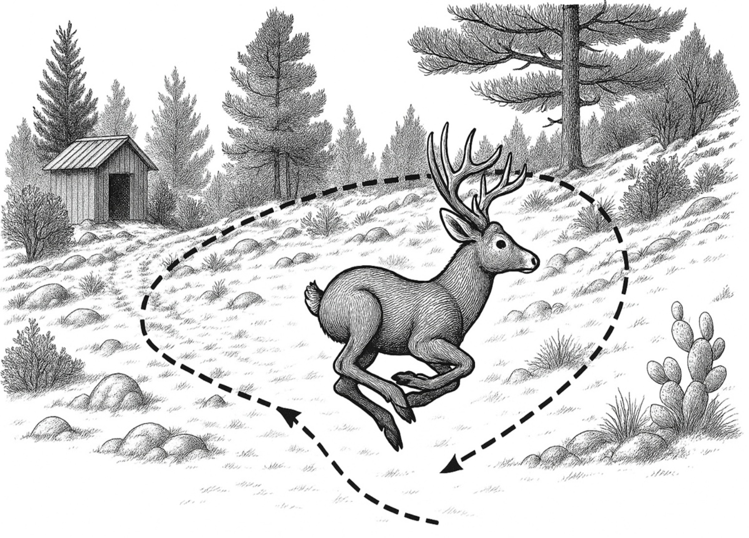 Two deer standing together